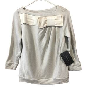 Women's Boat Neck Sweater with Bow sz S NEW Jessup Sweater sz S